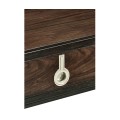 Campaign Style Dark Santos Rosewood Flip-Top Desk