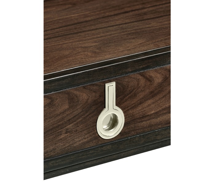 Campaign Style Dark Santos Rosewood Flip-Top Desk