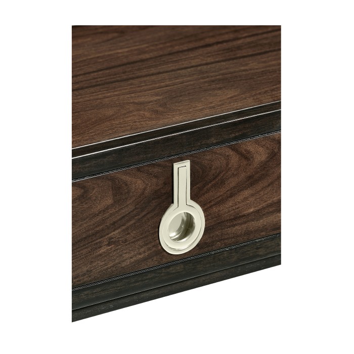Campaign Style Dark Santos Rosewood Flip-Top Desk