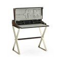 Campaign Style Dark Santos Rosewood Flip-Top Desk