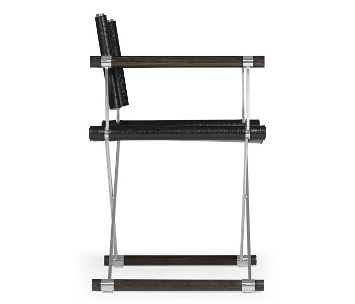 Campaign Style Charcoal Directors Chair