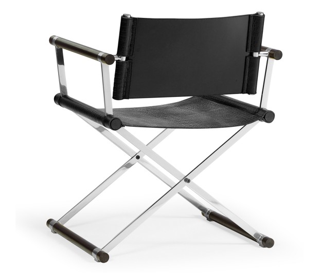 Campaign Style Charcoal Directors Chair