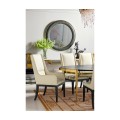 Fusion Black Gloss & Brass Dining Arm Chair