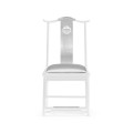 Fusion White Gloss & Stainless Steel Dining Side Chair
