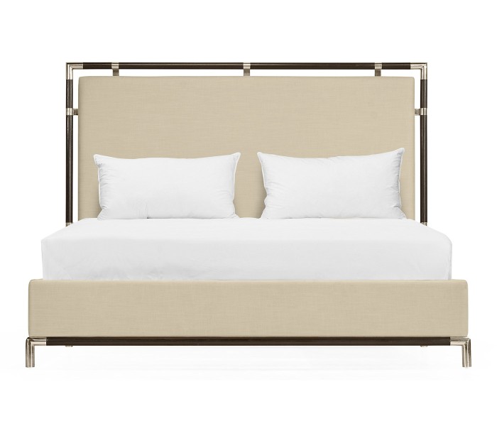 Campaign Style Ebonised Oak Cali King Bed