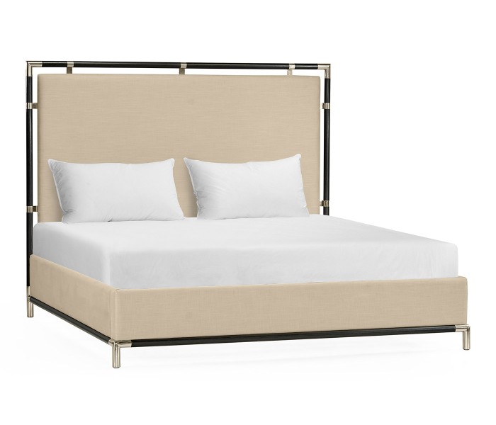 Campaign Style Ebonised Oak Cali King Bed