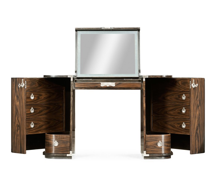 Campaign Style Dark Santos Rosewood Dressing Table