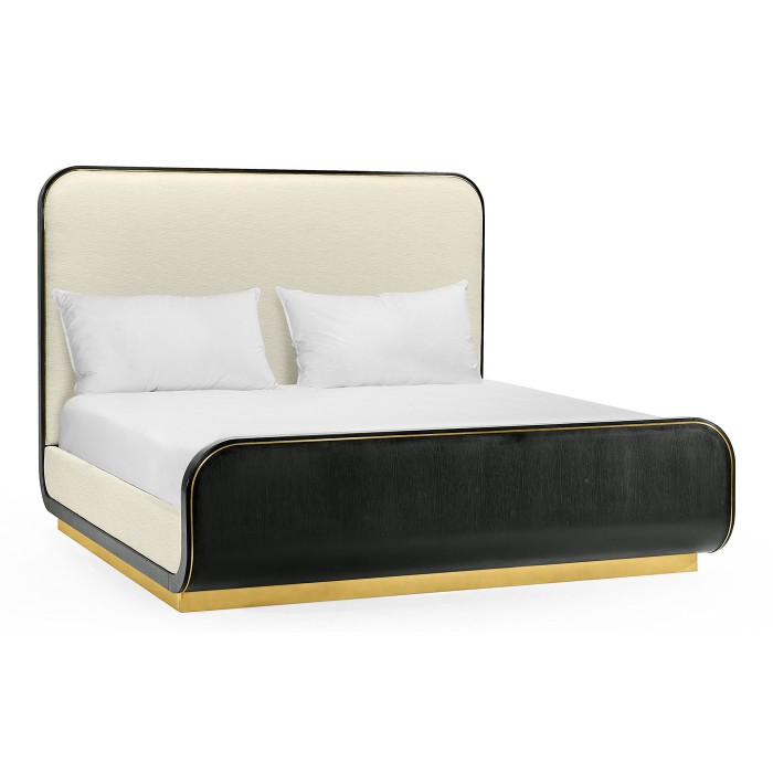 Fusion Curved Ebonised Oak Cali King Bed