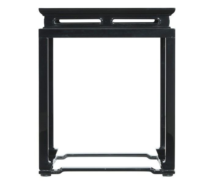 Fusion Smoky Black End Table with Marble Top