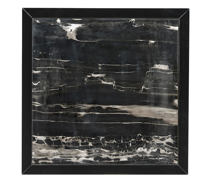 Fusion Smoky Black End Table with Marble Top
