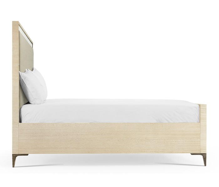 Tideline Bone & Linen-Blend Upholstered Bed