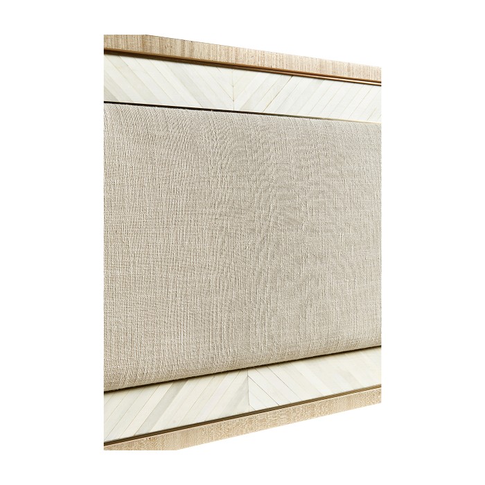 Tideline Bone & Linen-Blend Upholstered Bed