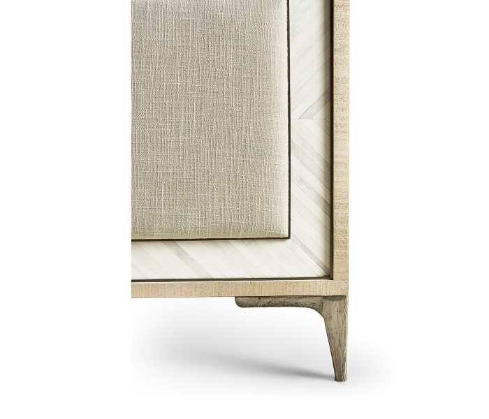 Tideline Bone & Linen-Blend Upholstered Bed