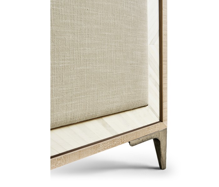 Tideline Bone & Linen-Blend Upholstered Bed