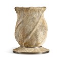 Water Leeward Carved Travertine Base 24