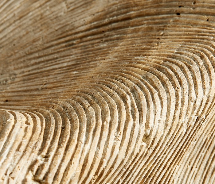 Water Leeward Carved Travertine Base 24