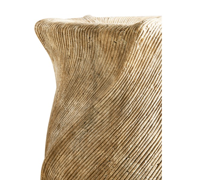 Water Leeward Carved Travertine Base 24