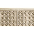 Cnoidal Carved Cane Door Chest