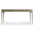 Cnoidal Cane Carved Metal Desk
