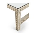 Cnoidal Cane Carved Cocktail Table
