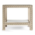 Cnoidal Cane Carved End Table