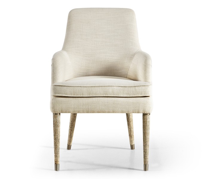 Shoal Linen & Grasscloth Host Chair