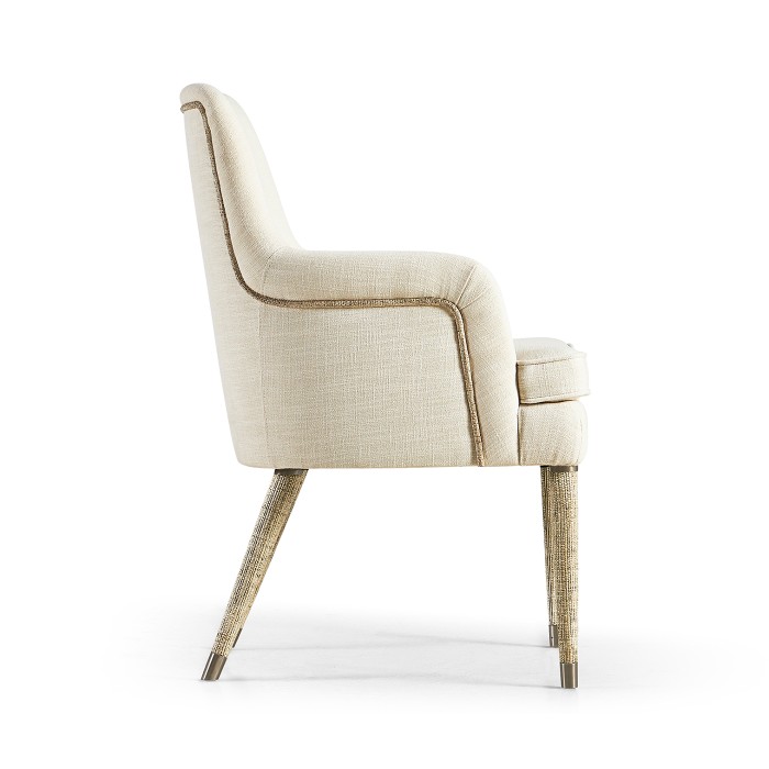 Shoal Linen & Grasscloth Host Chair