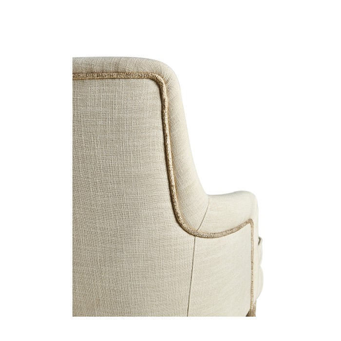 Shoal Linen & Grasscloth Host Chair