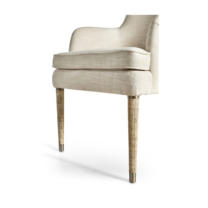 Shoal Linen & Grasscloth Host Chair