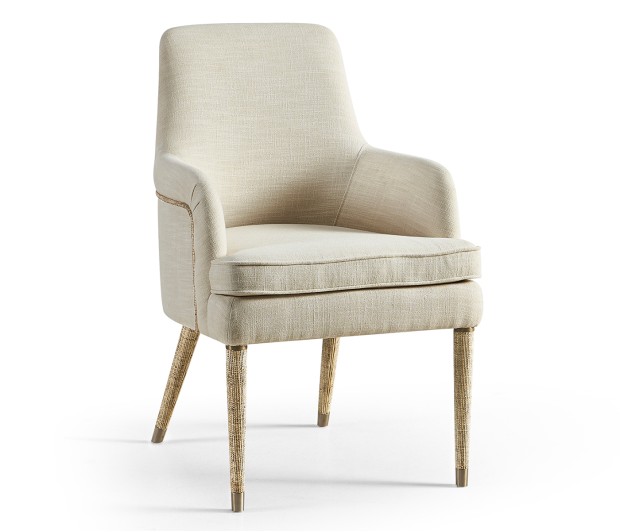 Shoal Linen & Grasscloth Host Chair