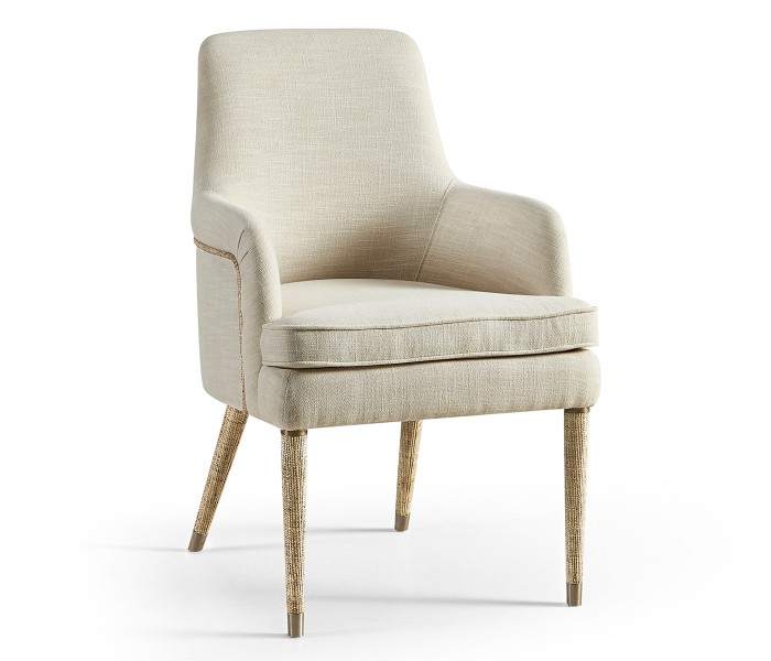 Shoal Linen & Grasscloth Host Chair