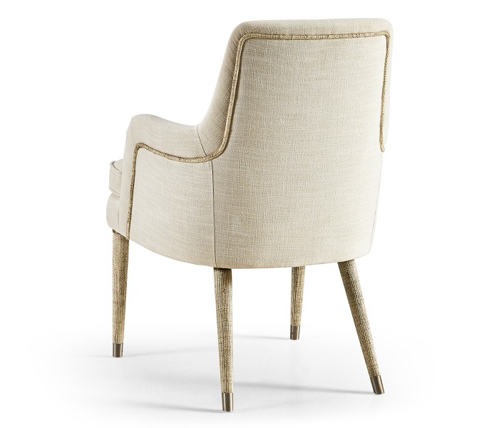 Shoal Linen & Grasscloth Host Chair