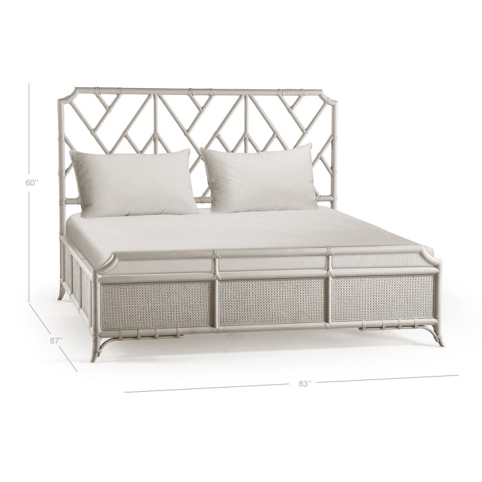 Tropical Tracery Chippendale Bamboo Bed