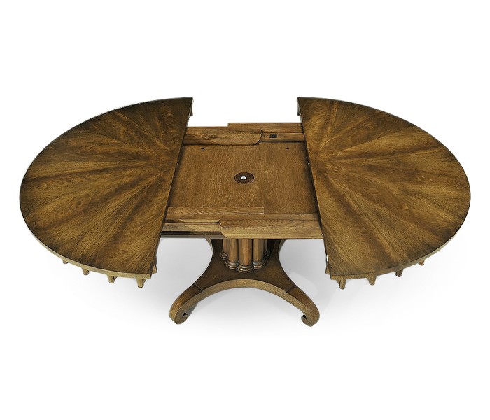 Longwood Round-to-Oval Mahogany Dining Table 54