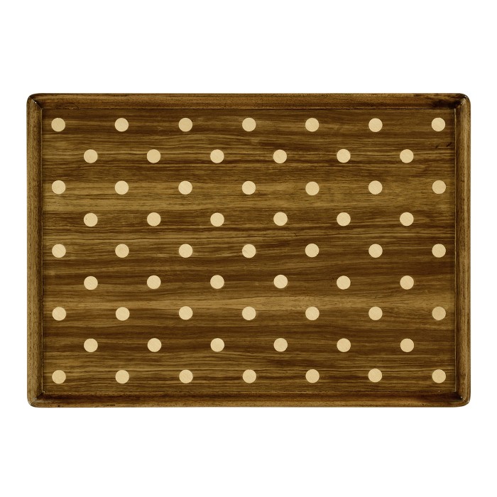 Leyburn Natural Acacia & Polka Dot Mini Table