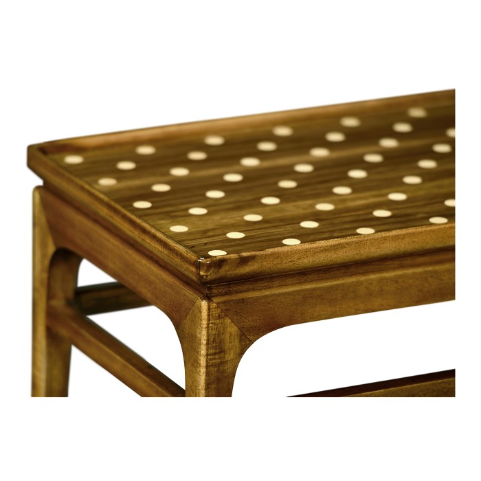 Leyburn Natural Acacia & Polka Dot Mini Table