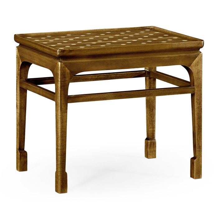 Leyburn Natural Acacia & Polka Dot Mini Table
