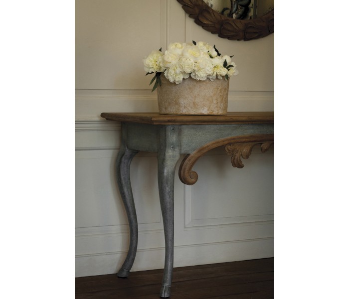 Wrenbury Round Gilded Vintage Oak Mirror