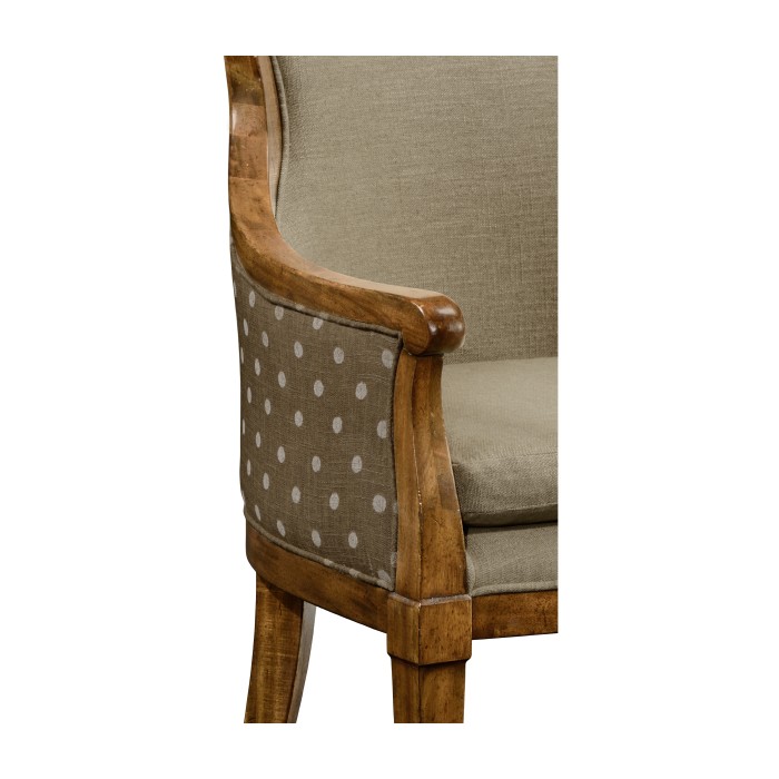 Belton Grey Fruitwood Arm Chair