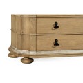 Oulton Vintage Oak Cabinet with Wooden Doors & Shelves