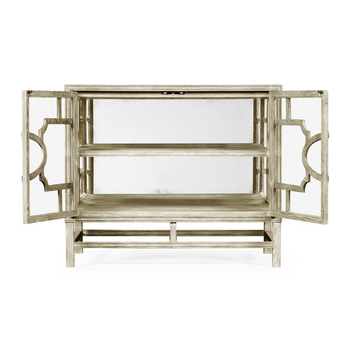 Hewlett Grey Oak Glazed Cabinet