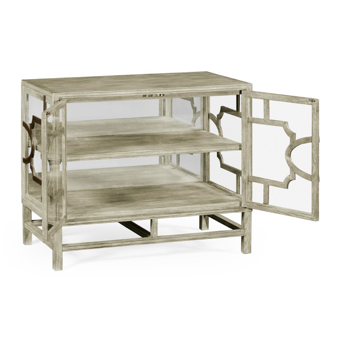 Hewlett Grey Oak Glazed Cabinet