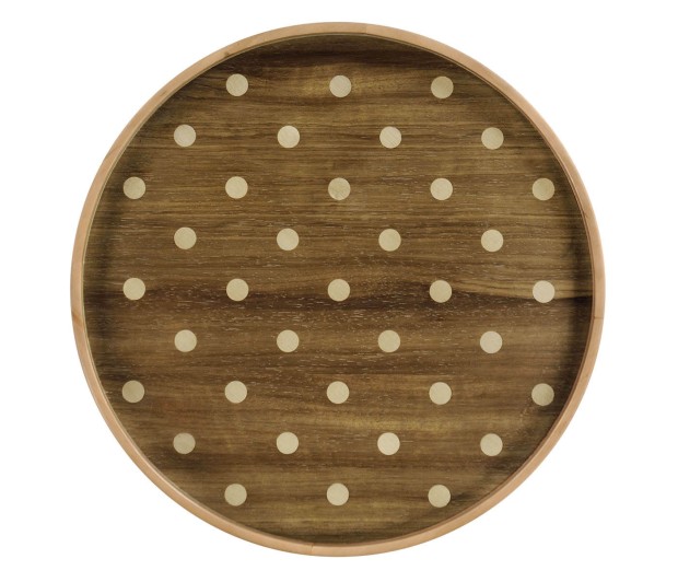 Round Cloud Polka Dot Tray