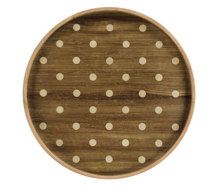 Round Cloud Polka Dot Tray