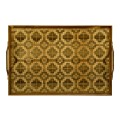 Rectangular Natural Acacia & Geometric Inlaid Tray