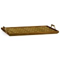 Rectangular Natural Acacia & Geometric Inlaid Tray