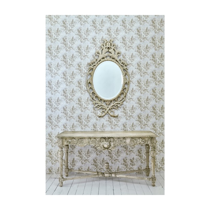 Leicester Venetian White Oak Mirror