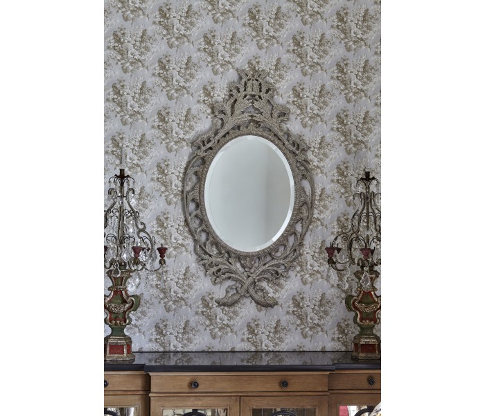 Leicester Venetian White Oak Mirror