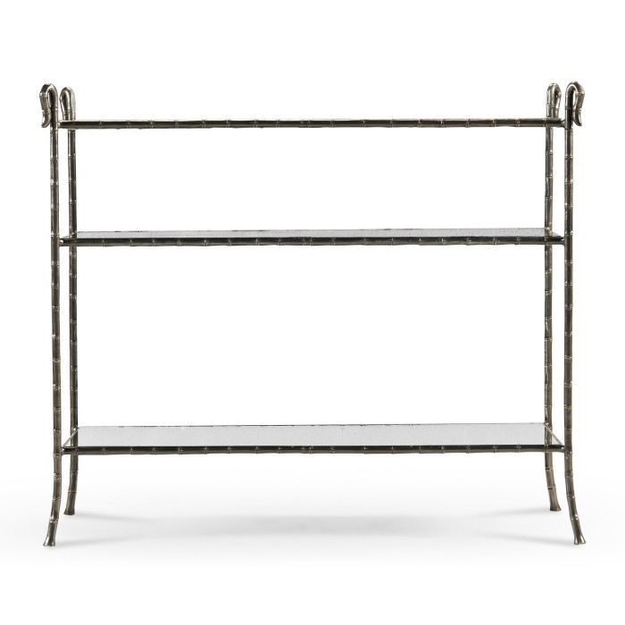 Grotto Three Tier Antique Brass Console