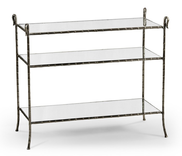 Grotto Three Tier Antique Brass Console
